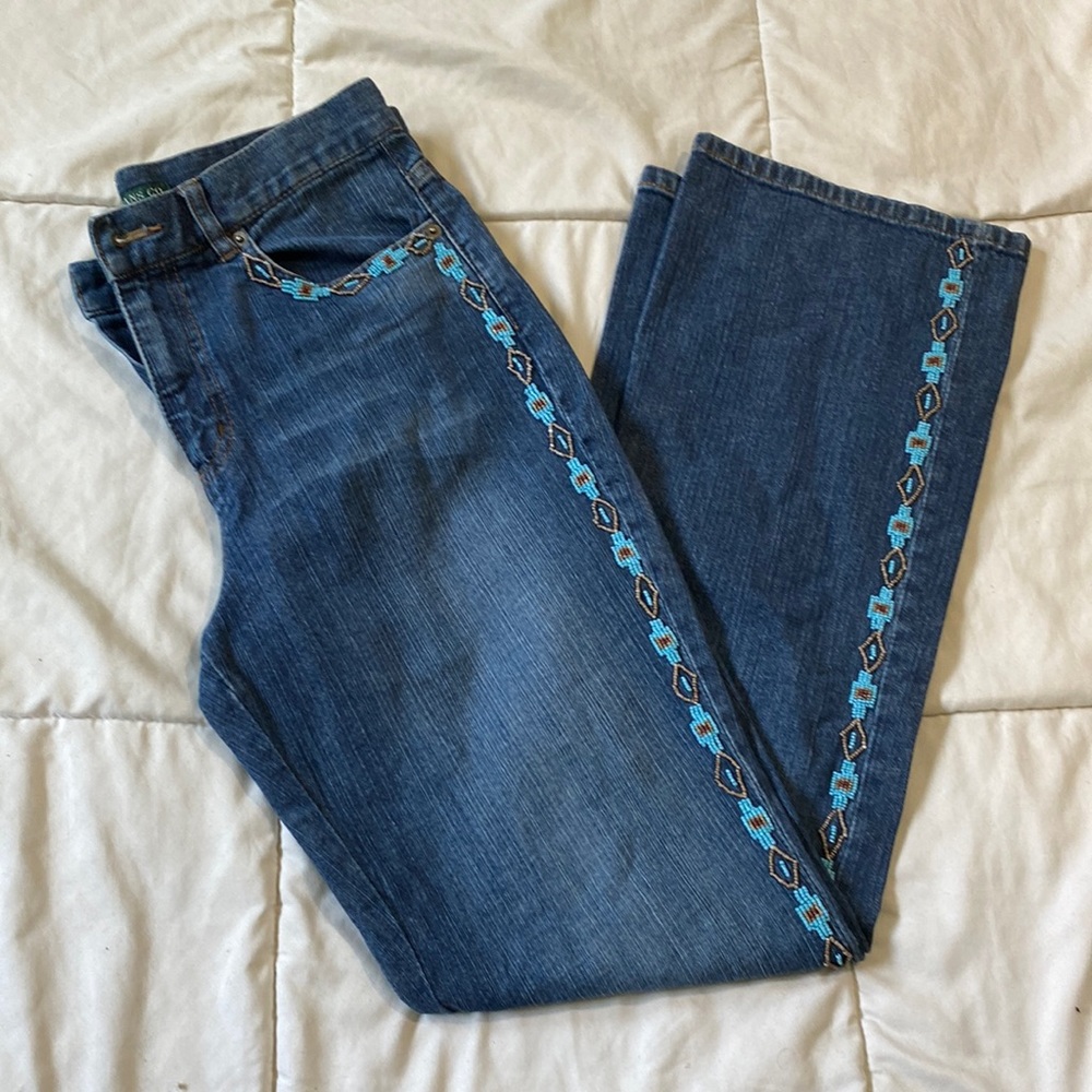 Lauren Jean Co. Beaded Jeans